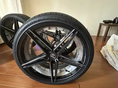 . One rim has very minor scratch rest all others rims are good l. Used only one season. Serious buye...