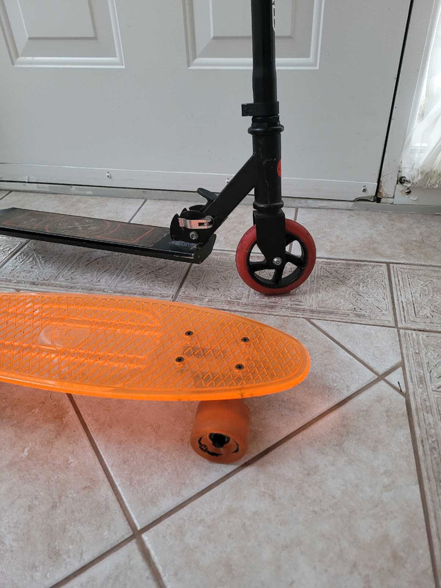 Kid's Scooter + Skateboard. Good Condition. Price for Both  in Skateboard in Bedford - Image 3