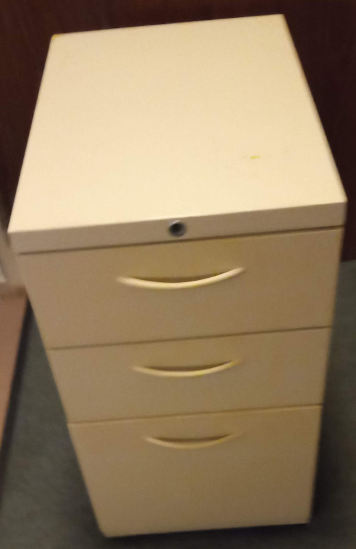 2 File cabinets, 1 heavy duty tan colour, 1 regular duty black. in Other Business & Industrial in Oshawa / Durham Region
