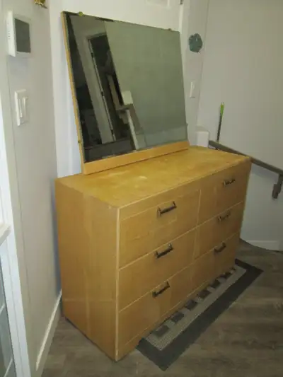 DRESSER+MIRROR_VINTAGE_SOLID WOOD(OAK), View more