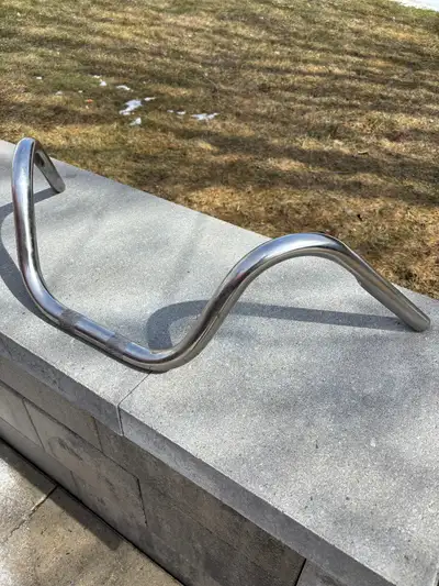 Chrome HD buckhorn (aka pullback) bars. Swap out your OEM stock handlebars with these to enhance the...