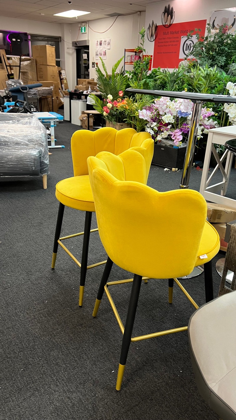 Beautiful yellow flower bar stool Chairs & Recliners Markham / York