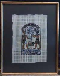Ancient Egyptian Papyrus Painting Reproductions (2)