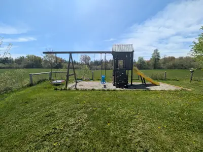 Outdoor Playground set with 2 slides, View more