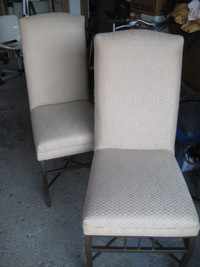 FS: A pair heavy duty metal frame padded high back sofa chair