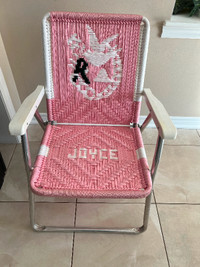 Folding personalized lawn chair “Joyce”