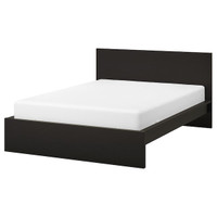 Lit malm ikea noir taillle queen à donner