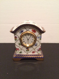 Mini Clock - Multi Floral - Porcelain