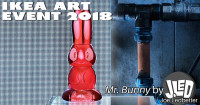 Ikea Art Event 2018 - JLED Bunny (Glass) Collectable, Kidrobot