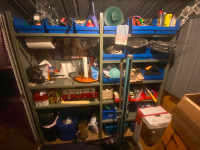 Used metal shelving perfect for shed or garage.