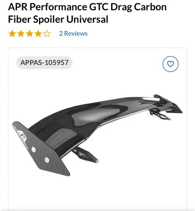 Carbon fiber APR universal GTC Drag wing Brand new in box No longer needed $1000 or best offer Text...