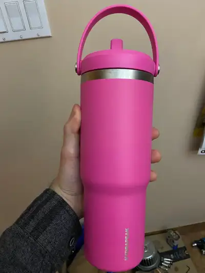 Hydrapeak  Pink Tumbler with Straw Lid, View more