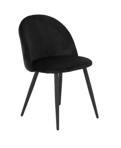 2PK WAZO VELVET DINING CHAIRS - BLACK (MODEL: T6449), View more
