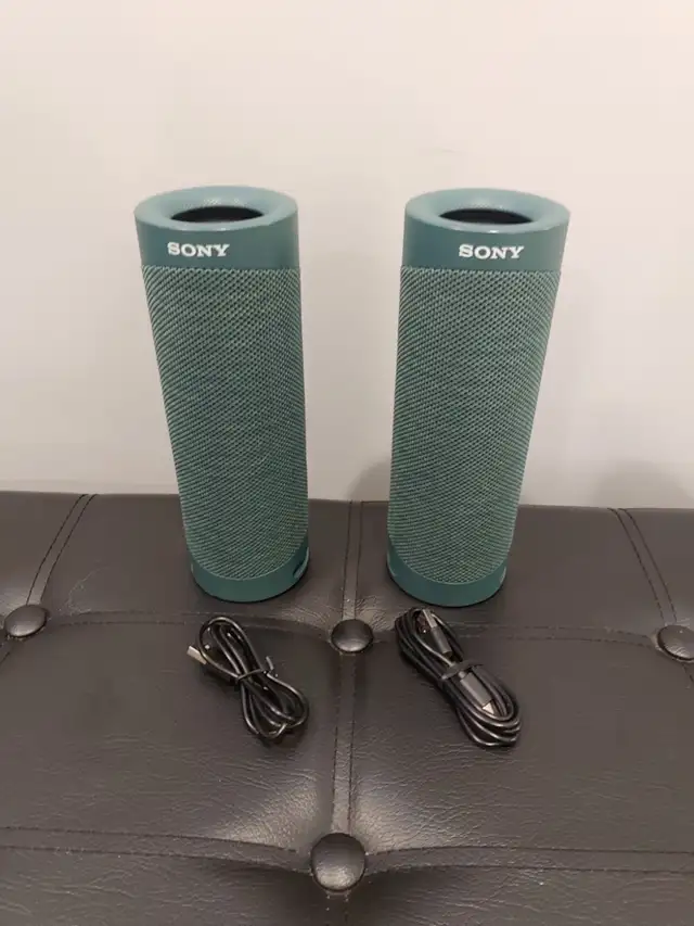 Pair of Sony Waterproof Blutooth pairable speakers. Like new