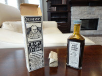 Beautiful Example of a Dr. Hobsons Baby Cough Syrup Bottle & Box