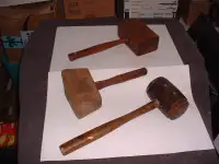 VINTAGE WOOD MALLET COLLECTION ANTIQUE HAMMERS WOODWORKING