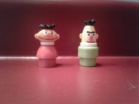 Figurines vintage Bert & Ernest de Sesame Street