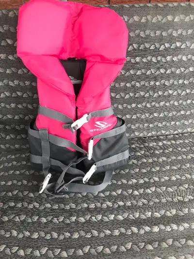 1st picture: Stearns child size,30-60 lbs (14-27 kg) Pink $15 2nd picture: Fluid child life jacket,...