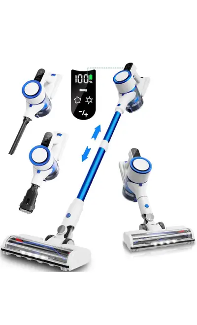 Brand New Cordless Stick Vacuum– Powerful & Lightweight (Blue), View more