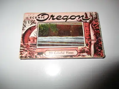 SCENIC OREGON-20 VINTAGE COLOR SOUVENIR VIEWS-1940/50S-UNUSED, View more