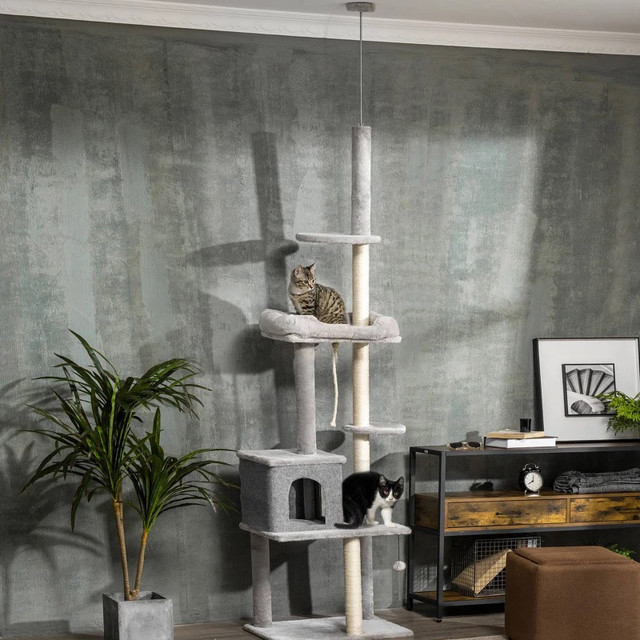 Cat Tree Floor to Ceiling Cat Tower Height Adjustable( 85-101 In in Accessories in Markham / York Region - Image 2