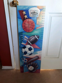 Sports themed growth chart