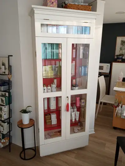 Solid pine display cabinet, View more