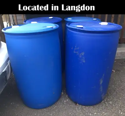 4 Barrels available Food grade water washable 55 US Gallon plastic drums that contained Purasal S/PF...