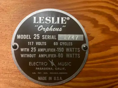 Leslie speakers, View more