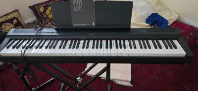 Yamaha P-125 piano with weighted keys, View more