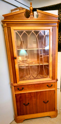 Solid Oak Corner cabinet