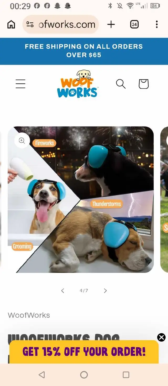 WoofWorks Dog Hearing Protection Case (Orange) in Accessories in St. Catharines - Image 6