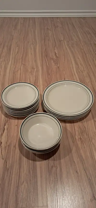 15 Piece Stoneware Plate Set, View more