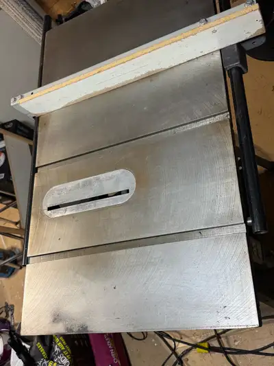 Rockwell 10” table saw with stand and accessories, View more
