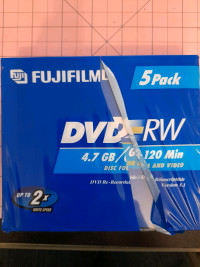 DVD-RW FujiFilm Fuji 4.7 GB/Go 120 Minutes Re-Recordable New