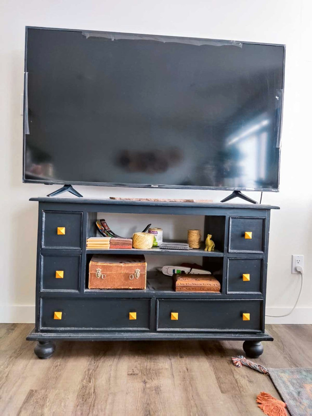 Vintage Apothecary-inspired TV Console Table Stand Restored Soli in TV Tables & Entertainment Units in Edmonton