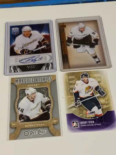 For sale. Hockey Cards Bobby Ryan Young Guns RC,AutographBAP,Plus 2 RCs lot of 4. Please see picture...