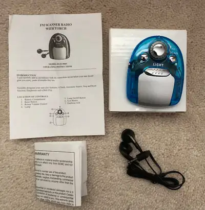 FM SCANNER RADIO with torch light Ear Phones and Batteries NEW, View more