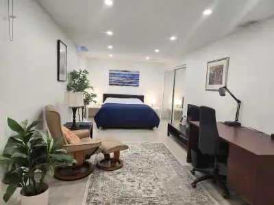 The basement unit, furnished, with shared entrance for 1 professional. Private kitchen, insuit priva...