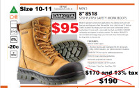 Men's 8 Inch Csa Steel Toe & Plate 8518 Leather Safety Work Boot