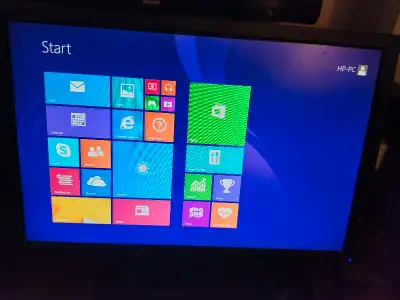 HP desktop computer. Windows 8 operating system. Includes monitor and DVD drive. Pre-owned. 8 gig ra...