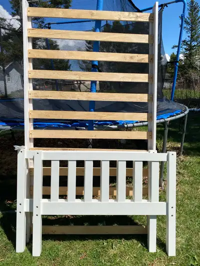 twin bed frame & mattress, View more
