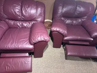 2 lazy boy recliners One has a little damage on corner. Would like to sell as a pair but would sell...