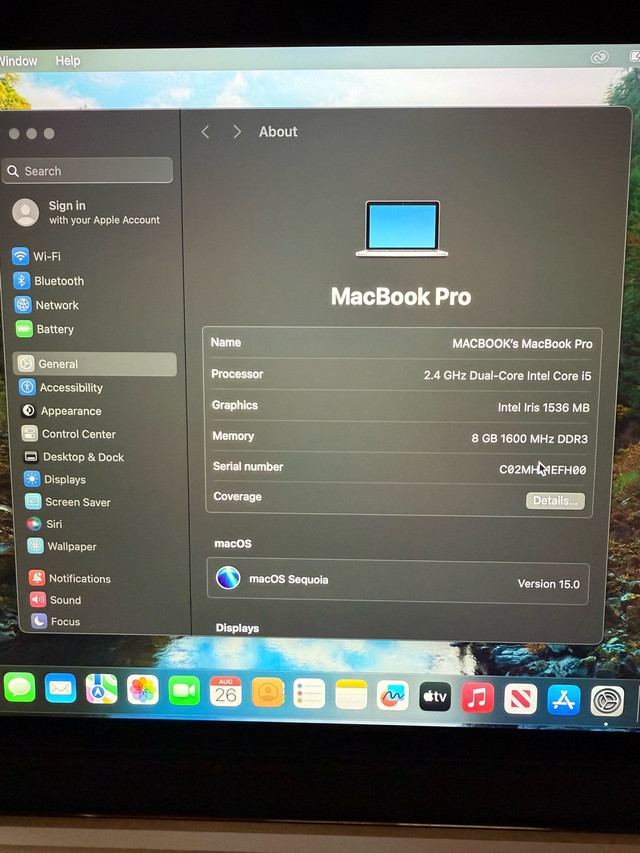 2019 MacBook Pro  13” i5 Processor  256GB  SSD in Laptops in City of Toronto - Image 3