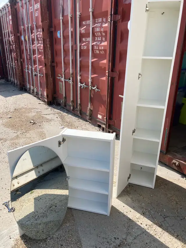 IKEA Cabinets & Oval Mirror in Storage & Organization in St. Albert - Image 2