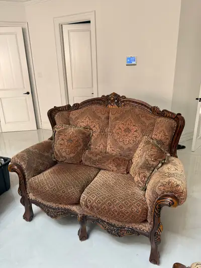 EXCELLENT CONDITION Solid Wood Sofa Set, View more