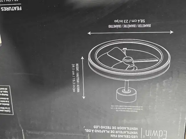 Edwin LED Ceiling Fan in Indoor Lighting & Fans in London - Image 6