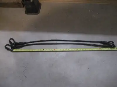 Blue Ox 3' towing safety cables, aircraft grade coated cable, 3 feet long with 2 quick links, $55.00...