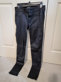 Size 4 Brand New Black American Eagle Fake Leather Pants