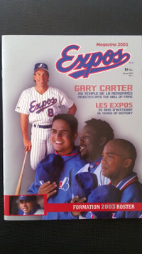 Montreal Expos 2003 Magazine and Scorecard (Gary Carter)